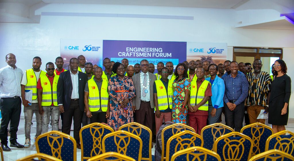 GhIE Inducts 35 Engineering Craftsmen to Strengthen Ghana’s Technical Workforce