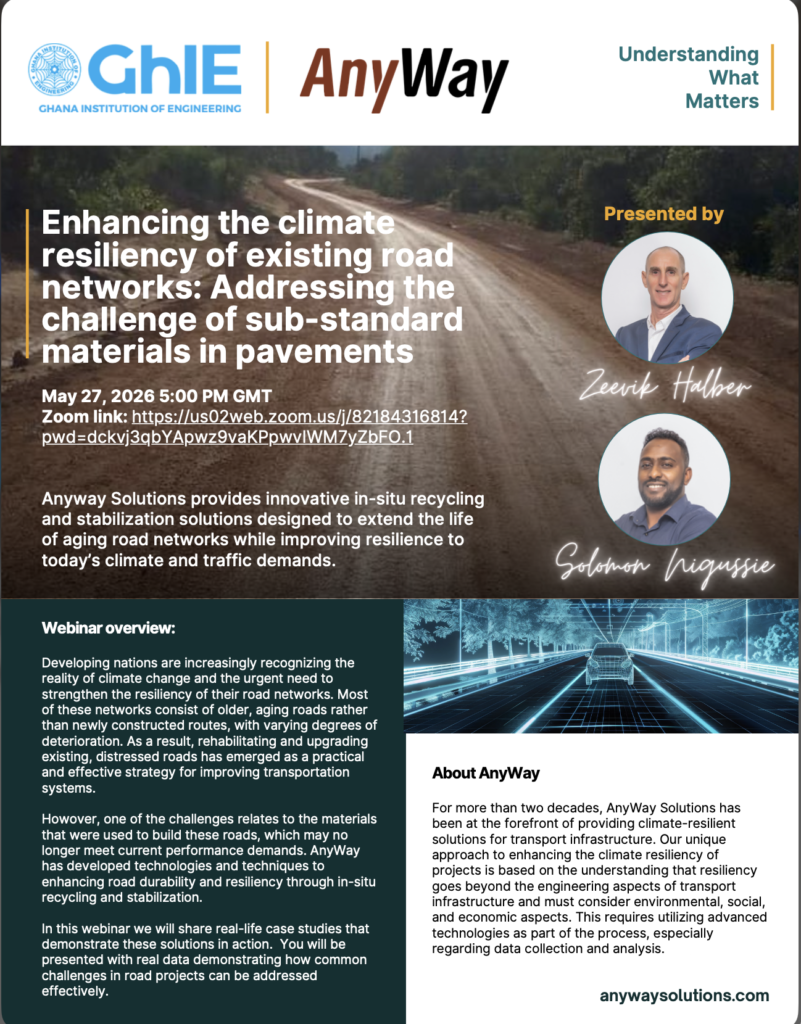 Enhancing the climate resiliency of existing roads and networks: Addressing the challenge of sub-standard materials in Pavements