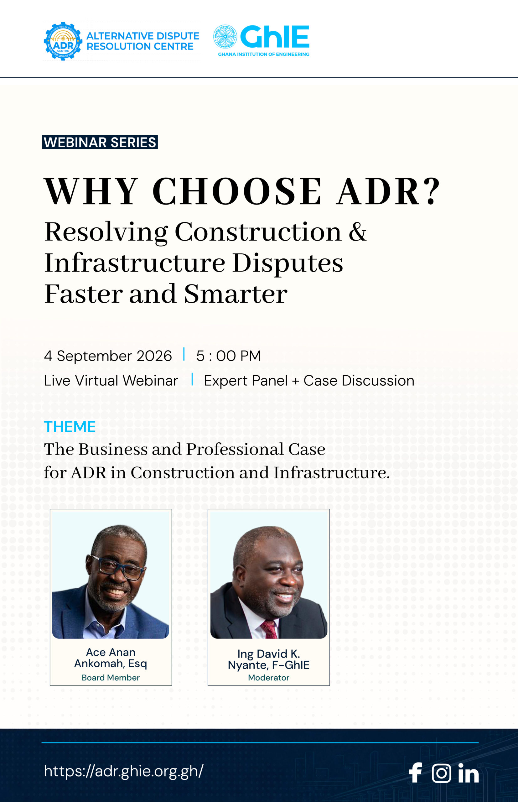 The Business and Professional Case for ADR in Construction and Infrastructure.